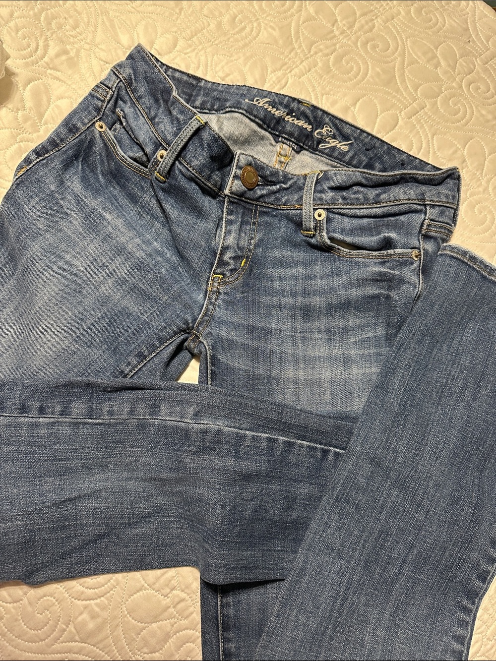 American Eagle Outfitters Women's Light Blue Skinny Jeans